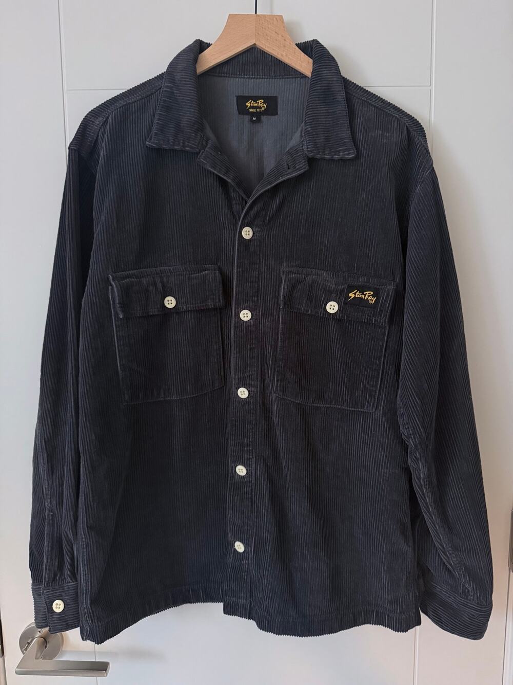 Stan Ray Heavyweight Corduroy Work Shirt Charcoal - Mens M